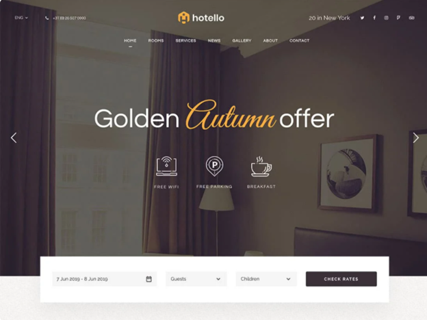 Hotel website hotello Hotel website hotello